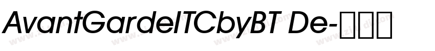AvantGardeITCbyBT De字体转换